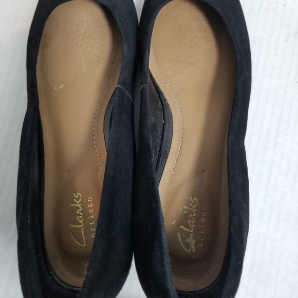 CLARKS ARTISAN WOMEN'S BLACK WEDGES SIZE 8.5 - Picture 2 of 15